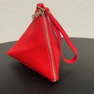 Red triangle mini purse (satchels)